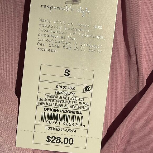 A New Day Size Small Pink Ruffle Blouse (NWT) - Picture 7 of 7